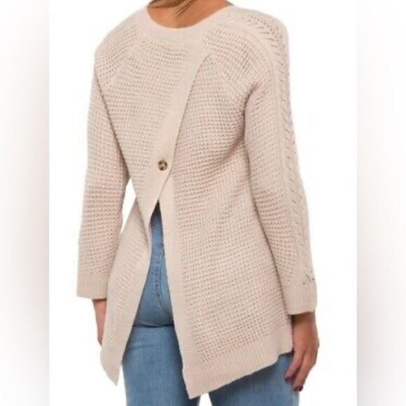 Jack By BB Dakota Button Back Sweater  Oatmeal Size XS - Picture 1 of 9